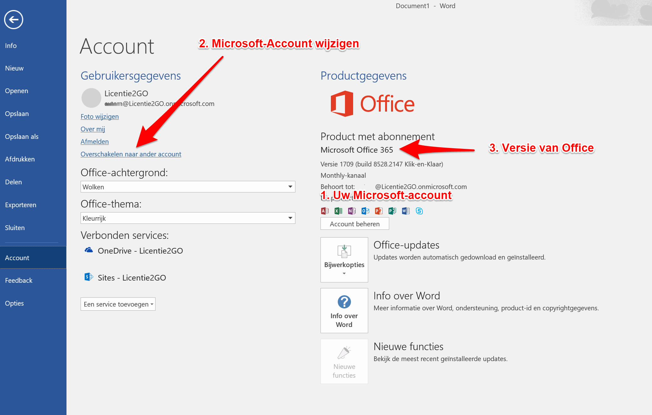 change my microsoft account name to an existing account